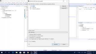 Generar hashCode() y equals() para una clase en eclipse