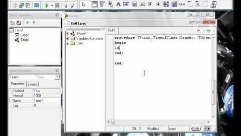 Как в Delphi сделать часы & How to make Delphi 7 Clock.wmv
