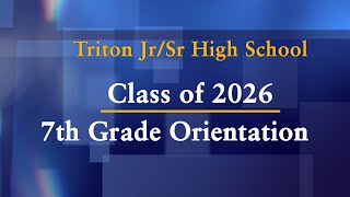 7th Grade Orientation for the Class of 2026