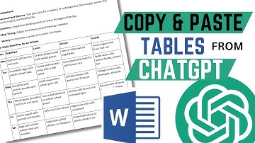 How To Easily Copy And Paste Tables From ChatGPT To Microsoft Word