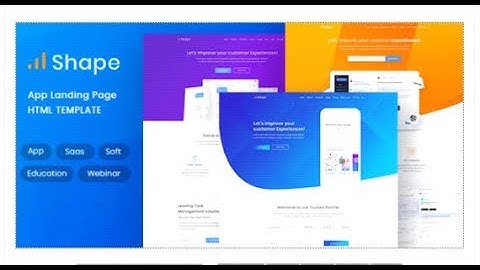 Shape app SaaS Product HTML5 Landing page Template | Themeforest Templates