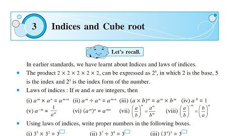 Class - 8th :  ||Maths ||Cube and Cube Root||chapter 3||Maharashtra Board