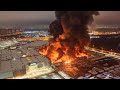Terrible fire and explosion in a shopping center in Moscow!