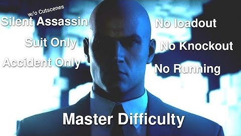 Hitman 1 SASO Accident only no loadout no knockout no Running Master difficulty, no Cutscenes.