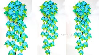 best wall hanging craft ideas | beautiful wallmate with paper | paper craft flowers wall hanging