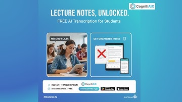 Record Your Lecture, Let CognitiAIX Do the Rest | Free AI Voice-to-Text App for Students #transcript