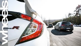 2017 Honda Civic type-R v 2017 Ford Focus RS v 2017 Volkswagen Golf R 7.5 | Wheels Australia