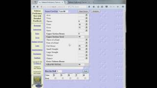Optimal Yahtzee: Typical Game