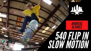 PERFECT 540 FLIP IN SLOW MOTION ANDREAS ALVAREZ
