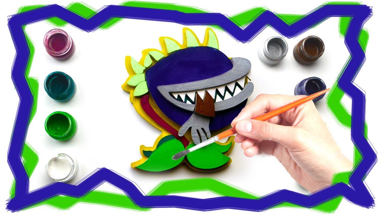 Plant Chomper from Plants VS Zombies coloring Magic Forms - YouTube