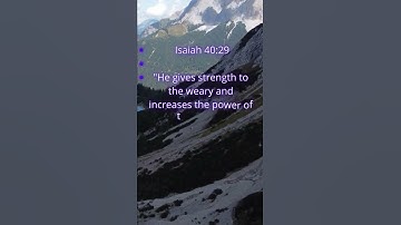 Thumbnail of Bible Verses Psalm Isaiah 40:29"He gives strength to the..." #shorts #bibleshort