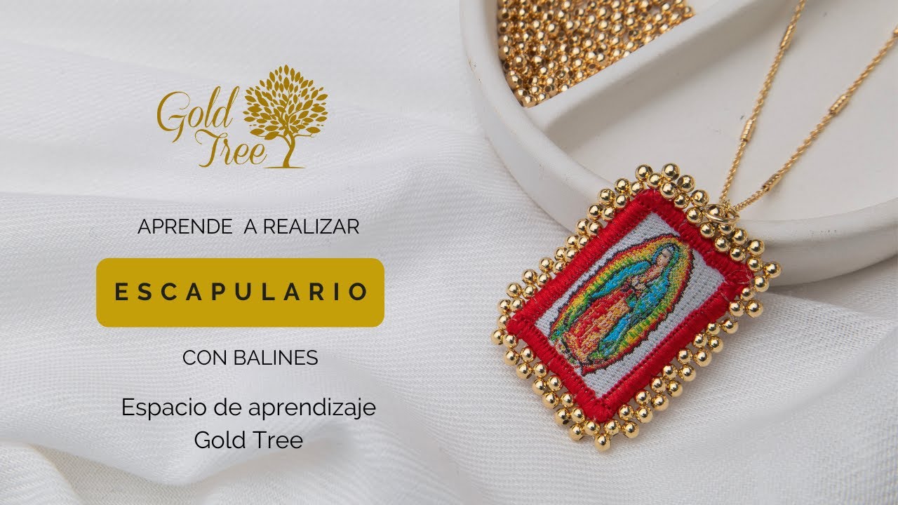 Aprende a adornar escapulario con balines - Espacio de aprendizaje Gold Tree