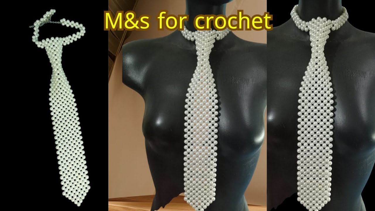 كرافته خرز /مكملات الاناقه والملابس tutorial: beaded tie