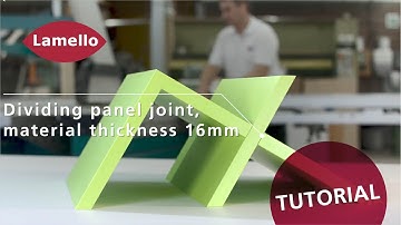 Lamello Tutorial Tenso P-14: Dividing panel joint, material 16 mm