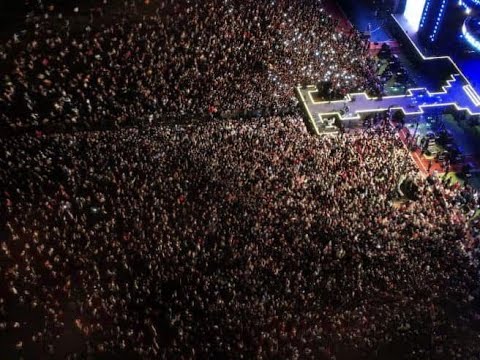 حفل تامر حسني في جامعة حورس مصر 