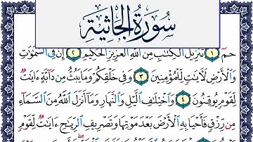 سورة الجاثية مكتوبة محمد جبريل Surah Al Jathia Mohammd Jpreel برواية حفص عن عاصم