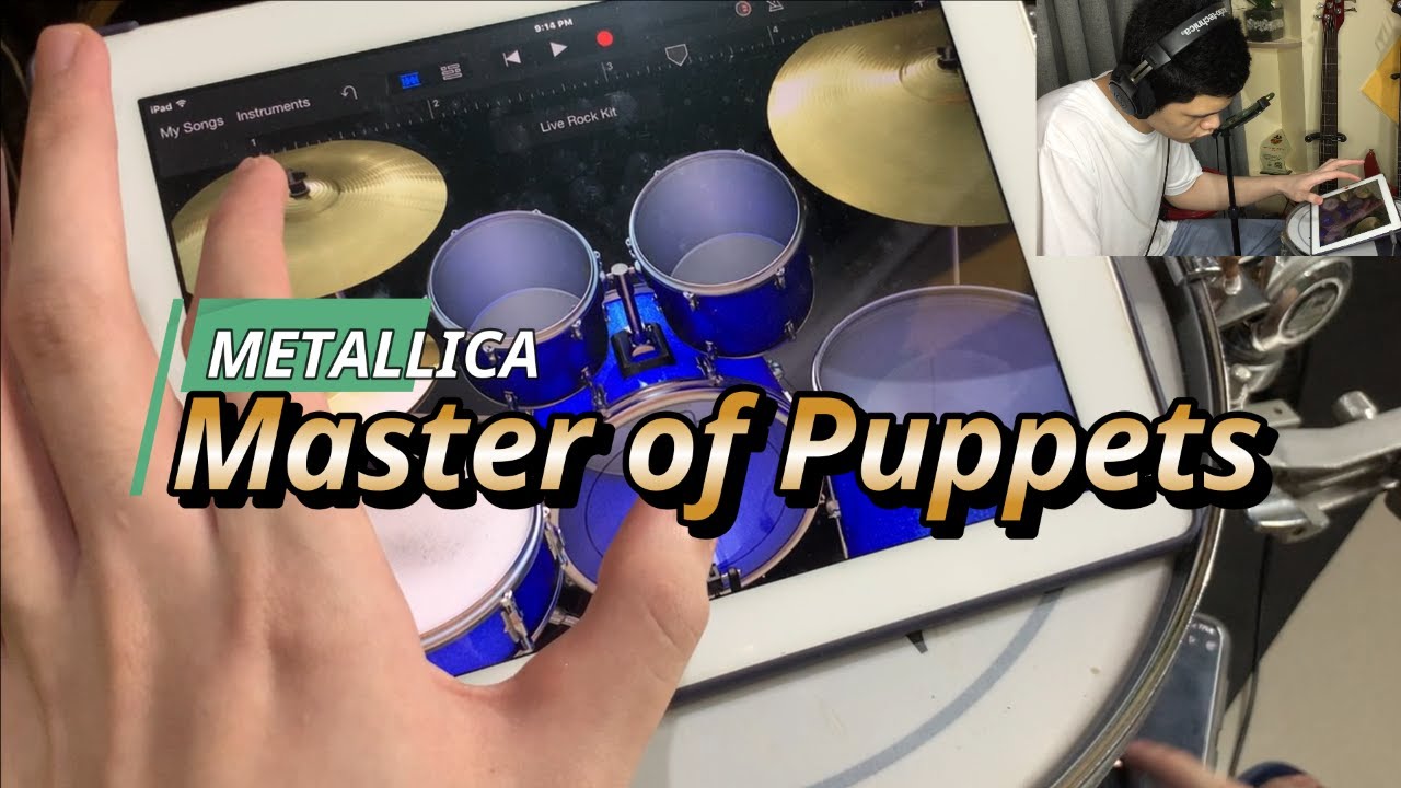 Metallica MASTER OF PUPPETS GarageBand Drum Cover of a DRUMLESS Track