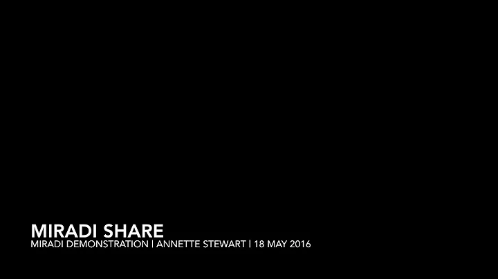 Miradi Share Demonstration by Annette Stewart