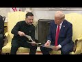 President Trump and Ukrainian President Zelenskyy in Oval Office, Feb. 28, 2025