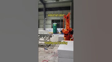 Industrial Robot Handling and Stacking Construction Materials in Factory #handlingrobotmanufacturers