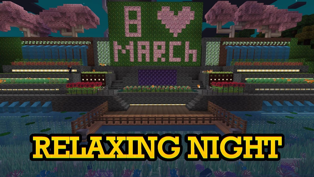 Minecraft Rain by the Ocean 🌧 Relaxing Night Coastal Ambience for Sleep & Study (No Music)