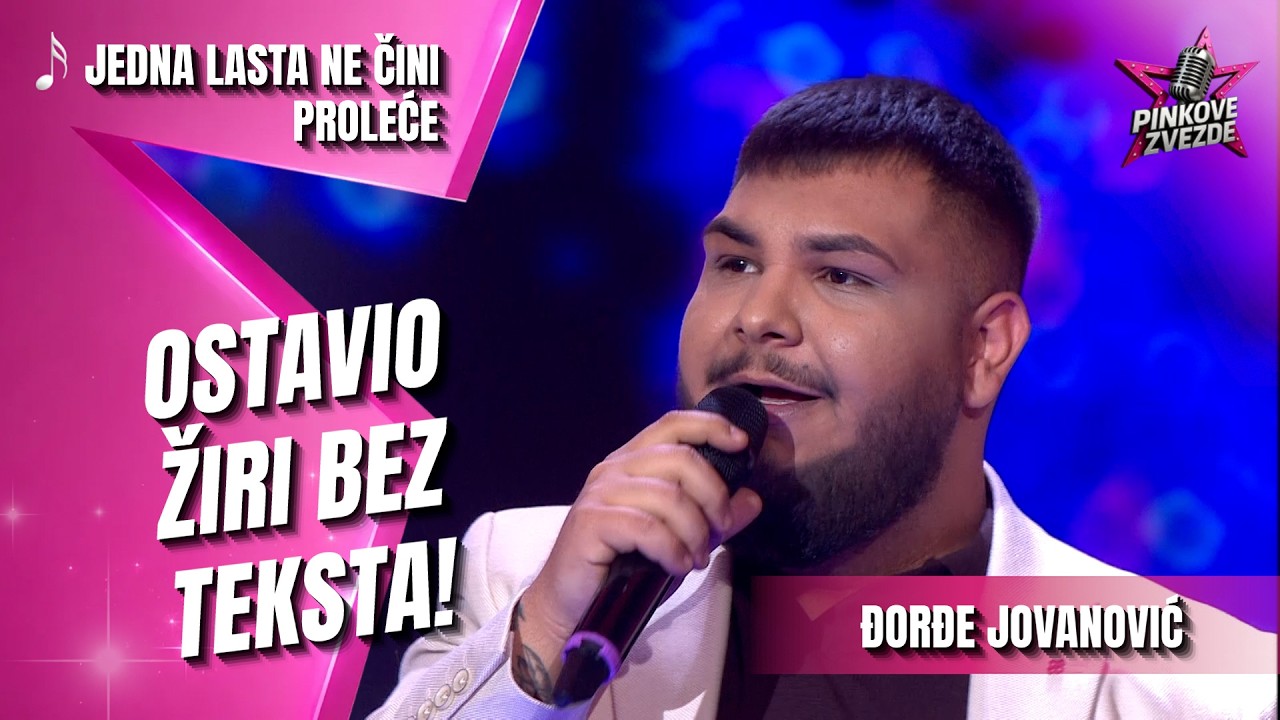 OSTAVIO ŽIRI BEZ TEKSTA! Đorđe Jovanović – Jedna lasta ne čini proleće (PINKOVE ZVEZDE)