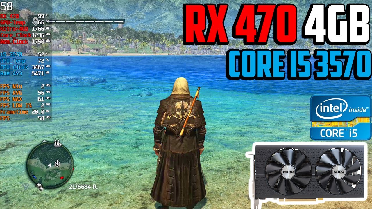 Assassin's Creed Black Flag - RX 470 4GB Nitro+Edition - Core i5 3570 - 1080p