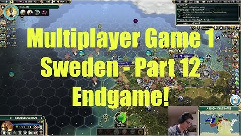 Civ 5 Multiplayer Game 1 - Sweden Part 12: Endgame!