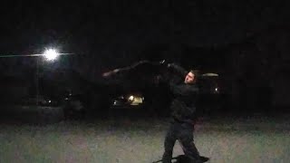 Kyle James Lee / The Real Gambit - Training with my 6 Ft Greater Staff at Night - The AEGIS Alliance