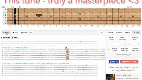 Carnival of Rust Intro Guitar Tabs