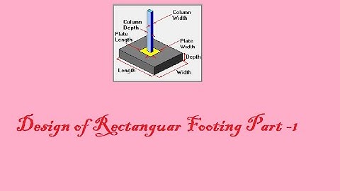 Design of rectangular footing  Part 1