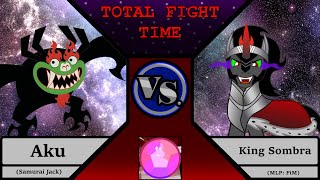 Total Fight Time Sea.2 Ep.30 Aku vs King Sombra (Samurai Jack vs MLP: FiM)