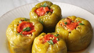 İçi Kavrulmuş Kıymalı Biber Dolması.