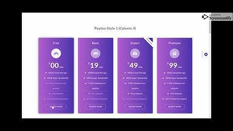 Peyton : Ultimate Pricing Tables