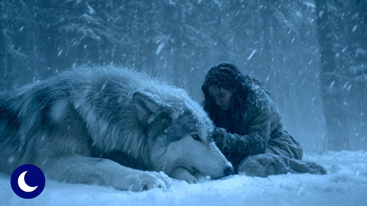 Usou Ela usou suas últimas forças para salvar um lobo da nevasca... sem ...