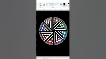 How to draw a circular illusion in Ms Paint #illusion #mspaint #shorts