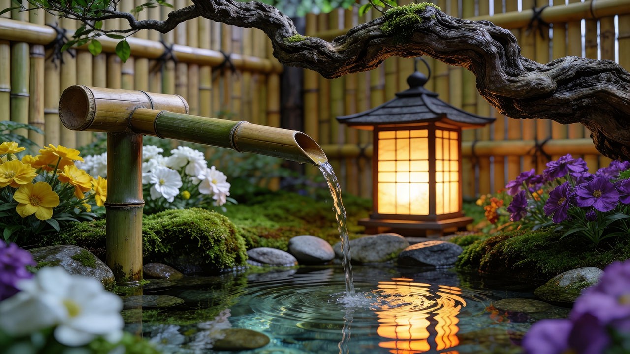 Bamboo Water Fountain Sounds for Deep Relaxation 🌿 Anxiety Relief & Mind Healing