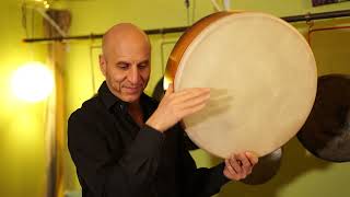 Free Planet Radio perform their song &quot;Saraz&quot; on a Saraz Handpan at the Asheville Rhythm Studio