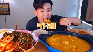 개떵이의 카레와 총각김치, 파김치 먹방 Social Eating Mukbangeating Show