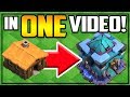 GEM TO MAX! Town Hall 2 to 13 in ONE VIDEO! Clash of Clans Gem Spree