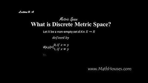 Metric Space || Lecture# 4 || What is Discrete Metric Space || By Umair Arshad Bhatti