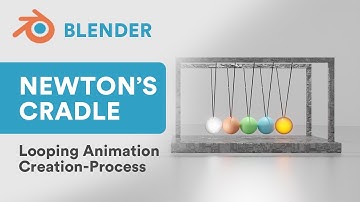 Blender Looping Animation - Abstract Newtons Cradle (process video)