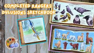 Completed Rangers Dylusions Square Sketchbook