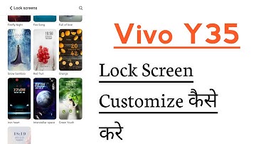 Vivo Y35 How To Customize Lock Screen
