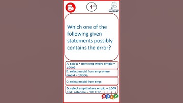 #8 - DBMS MCQ with explanation | #placement | #programming | #viralshorts #technologyshorts