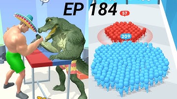 Muscle mass VS Count master  Gameplay 😨😴🤢 walkthrough iOS Android mobile funny Max 184 