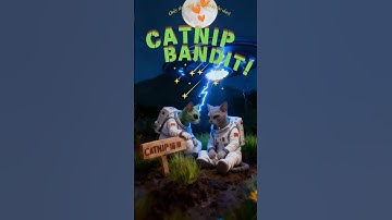 Catnip Bandit! 🌿キャットニップ泥棒😹#Funny #Cute #Animals #Cat #Aliens #UFO#Catnip #Garden #Comedy#Story#cats
