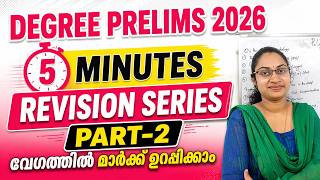 5 Minute Revision Hot Topics2026 Degree Level Preliminary Revision Serieskerala History Psc