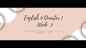 Identify meanings of Content specific words: Denotation and Connotation  English 4 Week 7 part 2