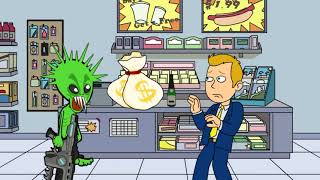 An Alien Robs A Store